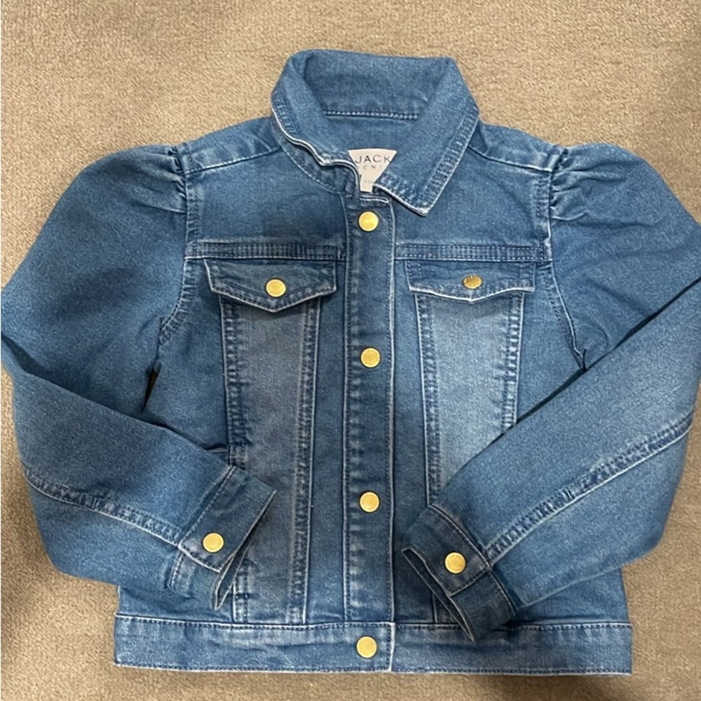 Janie And Jack Puff Sleeve Denim Jacket